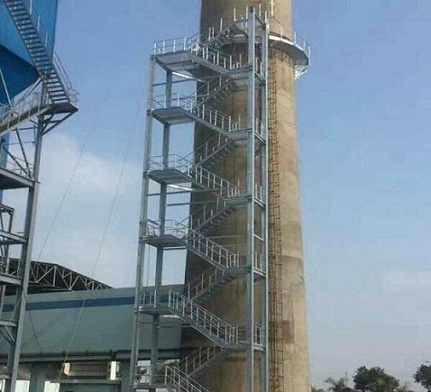 南宁烟囱钢楼梯安装施工技术工艺