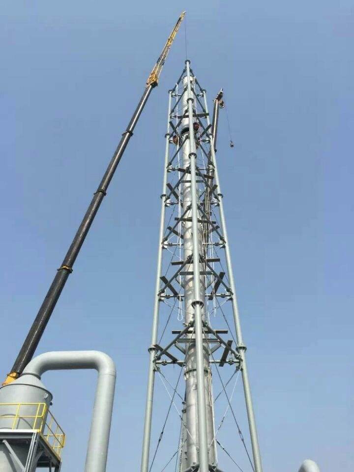 钢烟囱制作安装防腐施工主要方法
