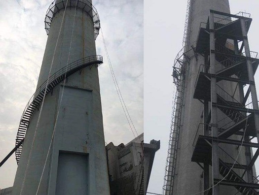 西宁烟囱爬梯护网平台维修安装技术方案-吕梁